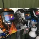 Welding Helmets on shelf